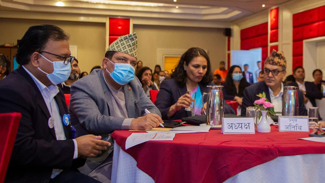 Group sitting around a table