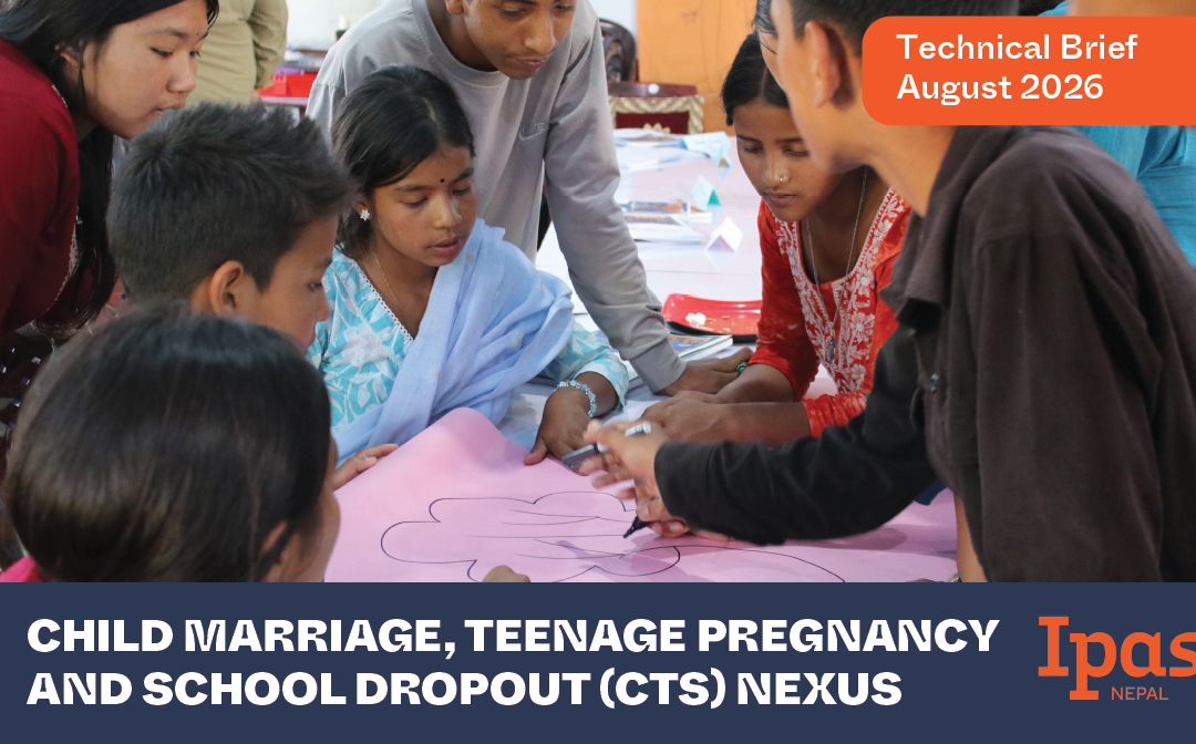 Adolescent doing a group activity about Child Marriage, Teenage Pregnancy and School Drop out (CTS)