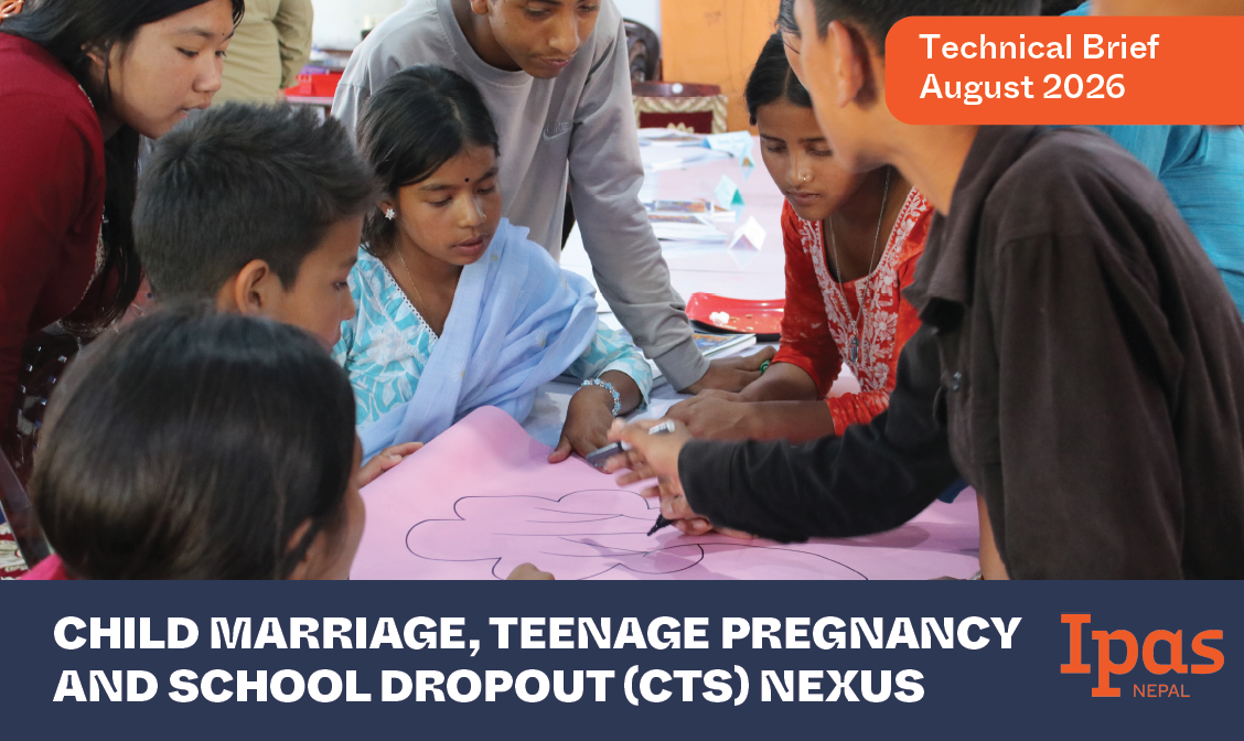 Adolescent doing a group activity about Child Marriage, Teenage Pregnancy and School Drop out (CTS)
